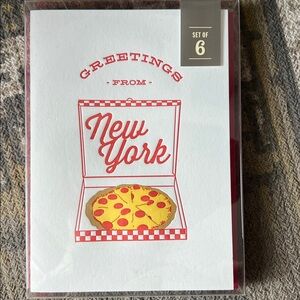 New York Pizza Greeting Cards Set